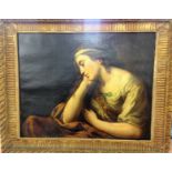 19th Century SchoolClassical figure Oil on canvas48cm x 60cm;And an oil on board of a head shoulders