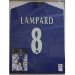 Frank Lampard shirt, signed with certificate, framed