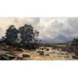 William Beattie-Brown (1831-1909) 'The River Dochart, Killin, Perthshire'Oil on CanvasSigned lower