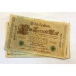 Four 1000 Reichsbanknotes
