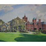 S Buckley Holker Hall Acrylic on board Signed lower right 76 x 92cm