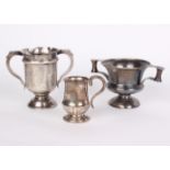 A early 20th Century silver two-handled trophy cup, '1914 Hartley District Agricultural Show