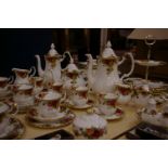 A Royal Albert Old Country Rose dinner service approx. 60 pieces and a Royal Albert Country Rose tea