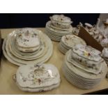 A Victorian dinnerware to include; four tureens Lichfield (some damage) (49)