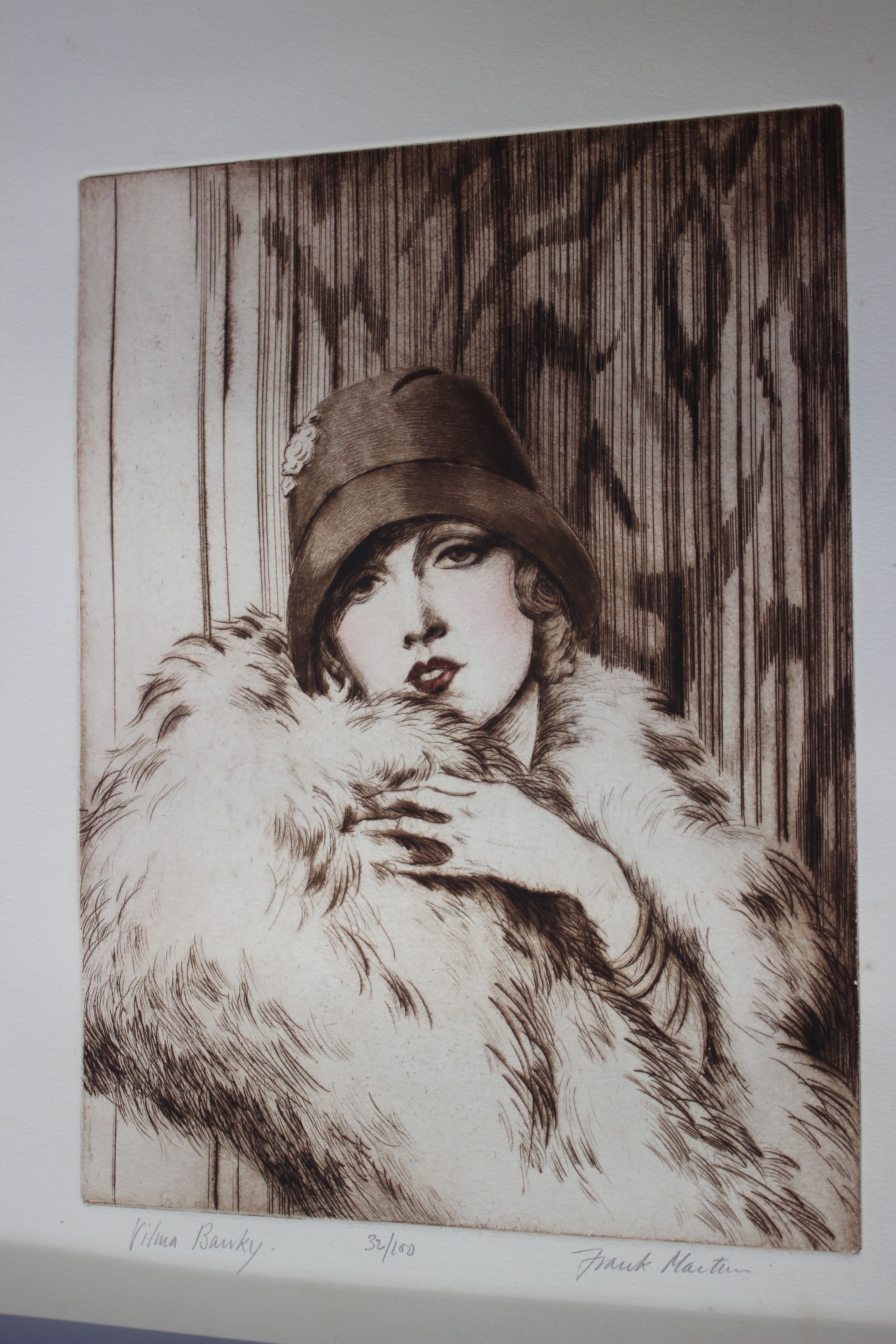 Frank MartinA Portrait of Louise BrookesDry-point engraving, limited edition 32/100And another of