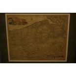 Willem Janszoon Blaeu hand coloured map of Flanders together with further maps of Flanders and