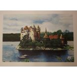 20th Century SchoolOffset lithograph of a castleIndistinctly signed lower right, 77/20032 x 47cm