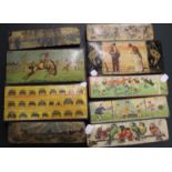 A quantity of late 19th and early 20th Century papier maché pen and pencil boxes.