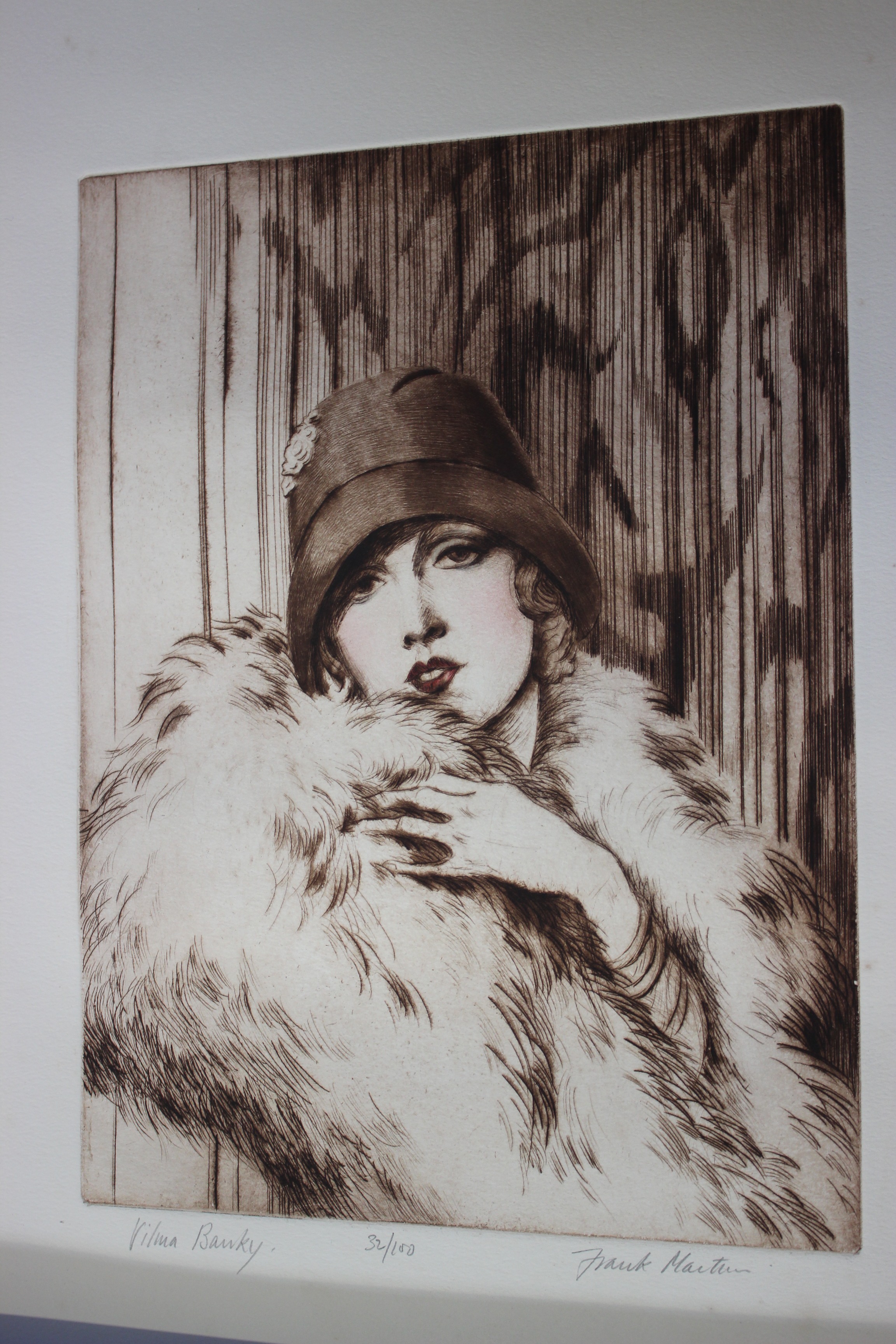 Frank MartinA Portrait of Louise BrookesDry-point engraving, limited edition 32/100And another of - Image 2 of 2