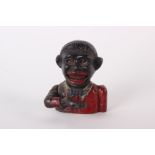 A 19th century cast iron ‘Little Joe’ money bankH: 13cm