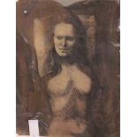 20th Century School Portrait of a ladyPastel55 x 42cm, together with a study of a nude