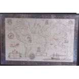 The Royal Geographical Society Silver Map38 x 57cm