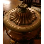 A Victorian copper tea urn 40cm high