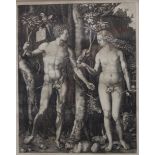 After Albert Durer Adam and EveEngraving 24 x 19cm