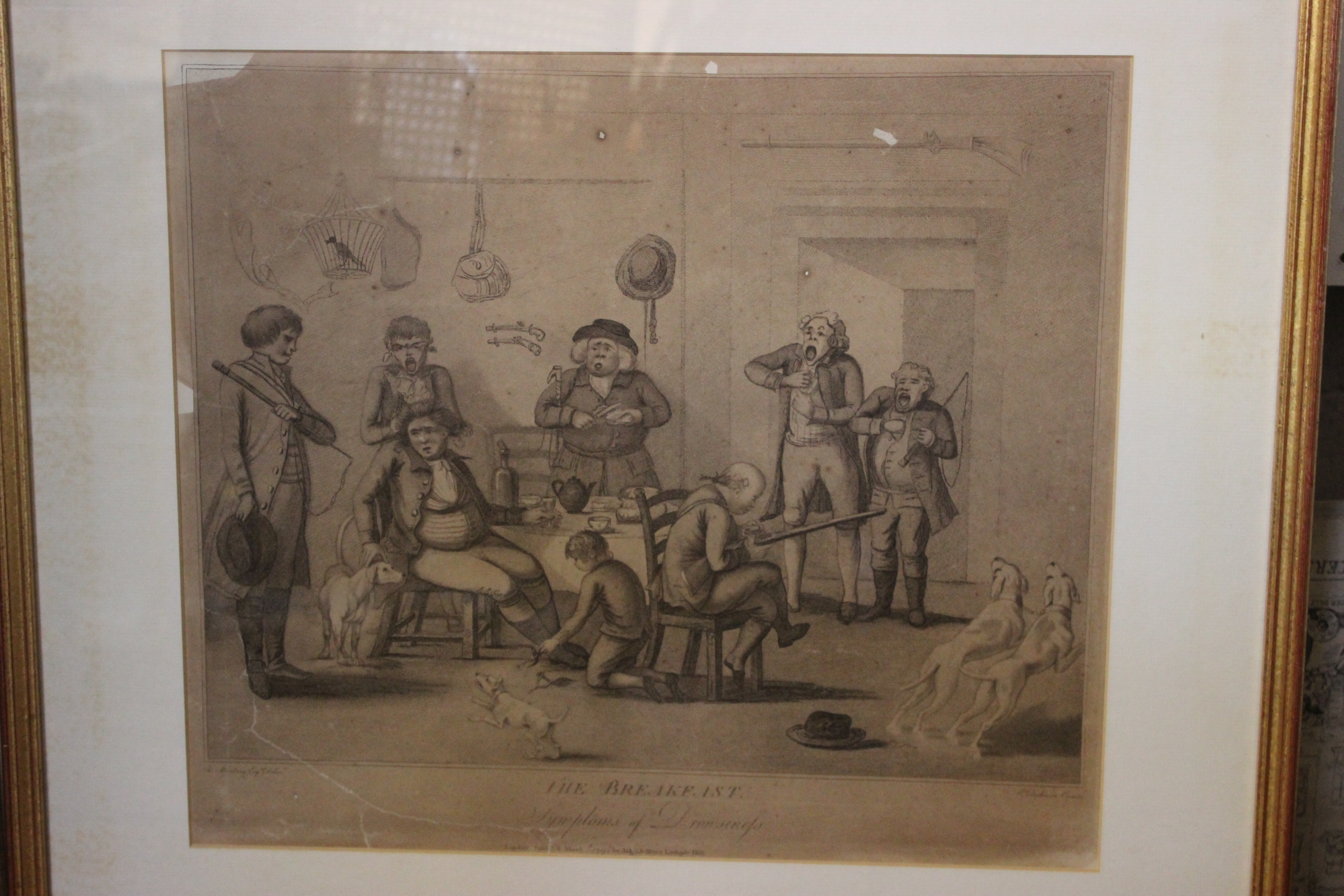 After Henry Bunbury ' 18th Century engravings, The Breakfast' 'Tea Drinking' and 'A Barbers Shop' - Image 2 of 2