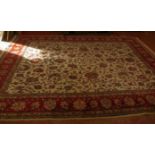 A Tabriz carpet 340 x 268cm