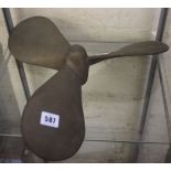 A brass ships propeller 38cm diameter