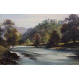 George Willis Pryce (1855 - 1949)A pair of river scenes of the Wye ValleyOil on board Each signed