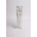 A Lalique 'Madonna & Child bearing name one side 34cm high