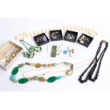 A collection of mostly costume jewellery to include, various cultured freshwater pearl necklaces,