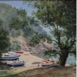 Michael Barnfather Beach near Skiathos TownOil on canvasSigned lower right, 29 x 29cm Together