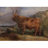 After Richard Chilton Corbould (1812-1882) Highland Cattle Watercolour Signed and dated ‘1864’ lower