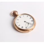 A rolled gold cased American pocket watch