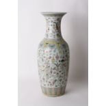 A Chinese baluster vase, Taoist symbols, 61cm high