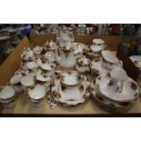 A Royal Albert 'Old Country Roses' bone china part dinner and tea service, approximately ninety