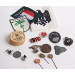 Militaria - A collection of German Insignia and Accoutrements including breast badges and lapel