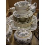 A part Wedgewood Ashford tea service together with a group of silverplate to include kettles,