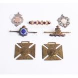 A collection of Victorian and later dress studs and related including ones by Firmin & Sons, two