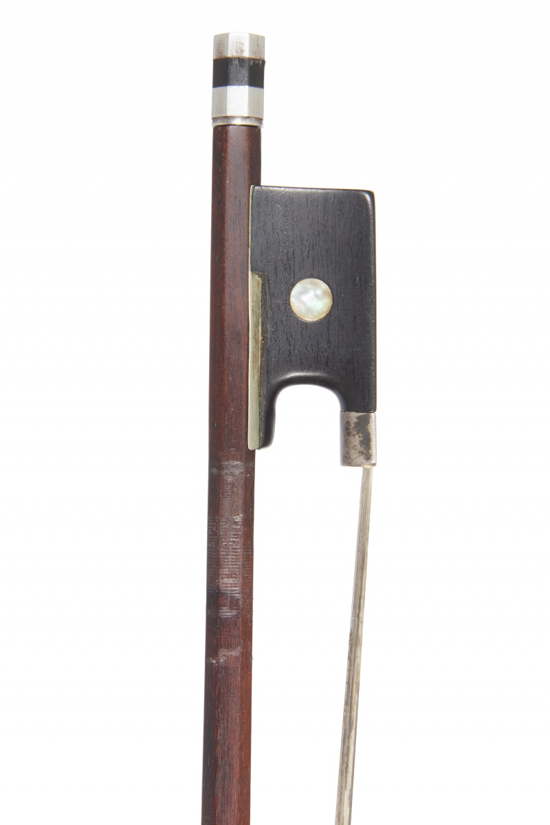 A French Silver-Mounted Violin Bow, probably by Peccatte, middle of the nineteenth century