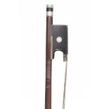 A French Silver-Mounted Violin Bow, probably by Peccatte, middle of the nineteenth century