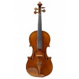 A Good French Violin by Émile Mennesson, Reims 1877 Labelled: Joseph Guarini fecit anno 1877 No.