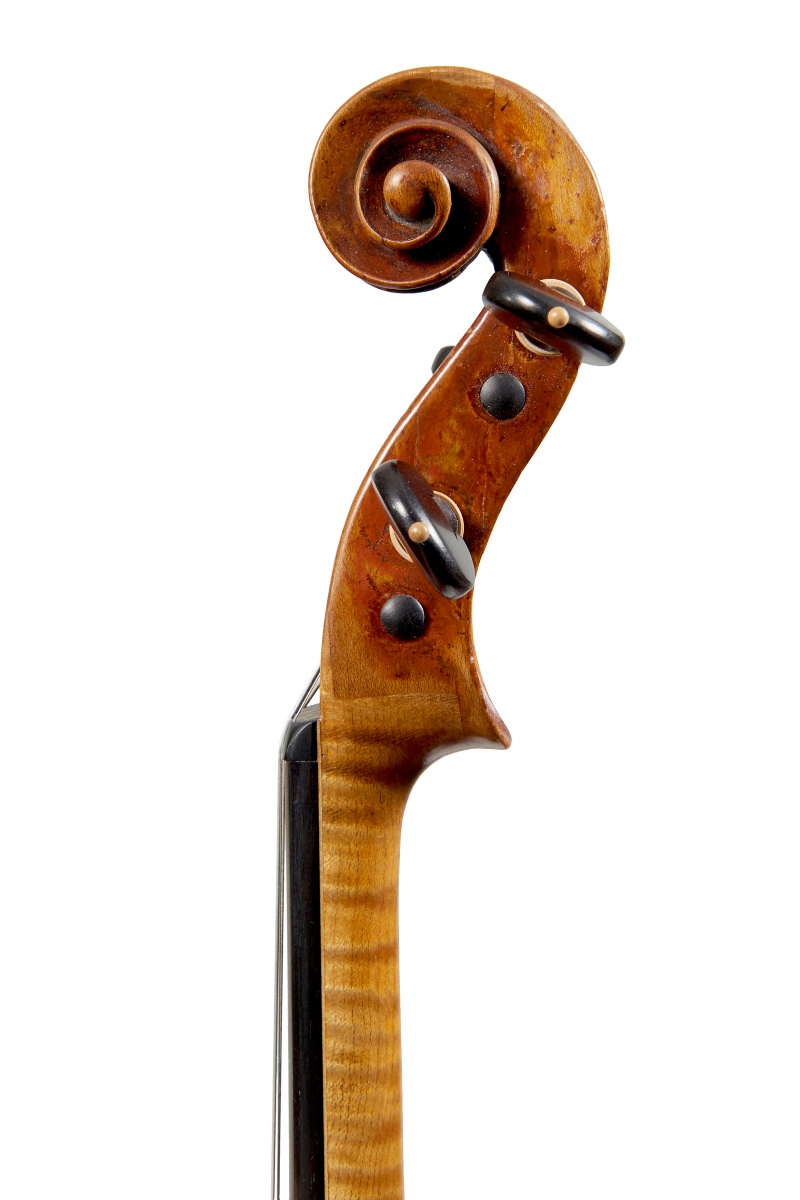 An Interesting Violin, possibly Italian circa 1900 Labelled: Carolus Antonius Tanegia, fecit in Via - Image 3 of 3