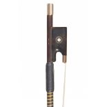 An English Gold-Mounted Violin Bow by J. Tubbs Faintly stamped: JAS Tubbs Round stick Weight: 61g