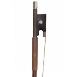 A French Silver-Mounted Violin Bow by Louis Bazin Stamped: Louis Bazin Round stick Weight: 63g