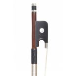 A French Silver-Mounted Cello Bow by F. N. Voirin Stamped: F. N. Voirin a Paris Round stick Weight: