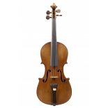 An Italian Violin, circa 1900 Bearing an indistinct manuscript label Length of back: 357mm Minor
