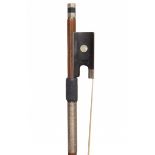 A German Silver-Mounted Violin Bow by A. Nurnberger Stamped: Albert Nurnberger Octagonal stick