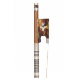 A Silver and Tortoiseshell-Mounted Violin bow by Michael Taylor Stamped on handle underneath frog: