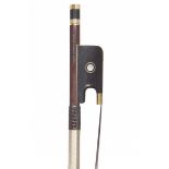 * A Fine French Gold-Mounted Viola Bow by Jules Fetique Stamped: Emile Francais Paris Round stick