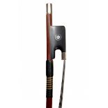 * A French Double Bass Bow, probably by Bernard Ouchard Stamped: Vidoudez Geneve Octagonal stick