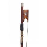 A Silver and Tortoiseshell-Mounted Violin Bow by W. E. Hill & Sons Stamped: W. E. Hill & Sons