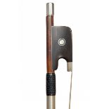 * A French Silver-Mounted Cello Bow by V. Fetique Stamped: Vctr Fetique a Paris Octagonal stick