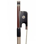 A Fine French Silver-Mounted Cello Bow by E. Pajeot, Paris Unstamped Round stick Weight: 76g Stick