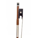 A Fine French Silver-Mounted Violin Bow by Jean Dominique Adam Unstamped Round stick Weight: 62g