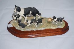 Border Fine Arts, "Wait for Me" by Ayres (Collie and Pups)