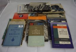 A quantity of books and pamphlets of the armed forces in the second world war, published during